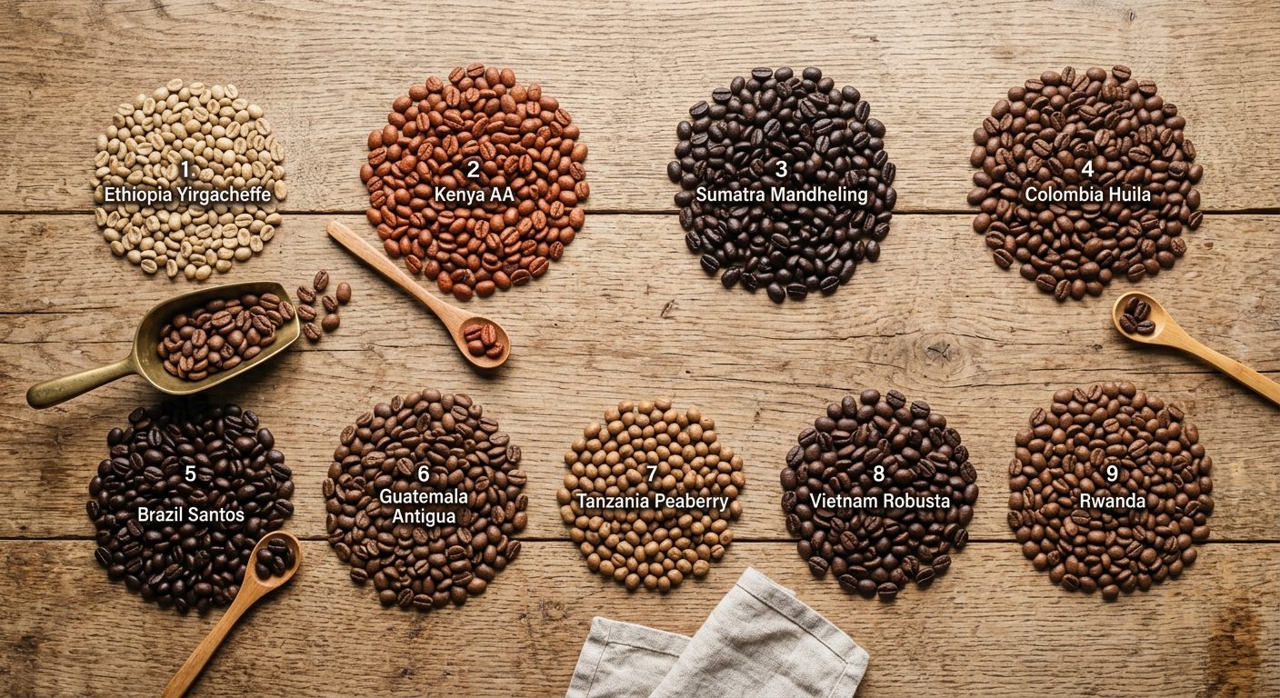 Kaffebönor världen över - Ursprung, sorter och smakprofiler